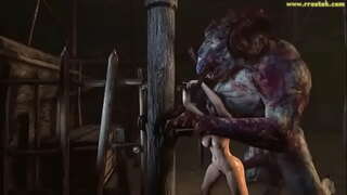 3D monstras daro merginos pilvo bumbulas